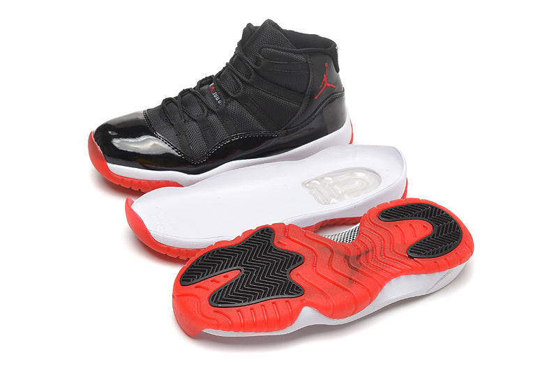 Air Jordan 11 Retro High Black Red Basketball Sneakers