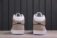 Jordan Air Jordan 1 Mid Sneakers White Navy Beige DO6726-100
