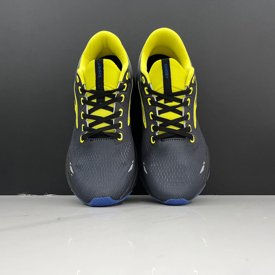 Brooks Ghost 15 Running Shoes, Charcoal Yellow Blue