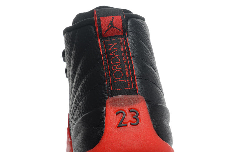 Air Jordan 12 Black and Red High-Top Basketball Sneakers