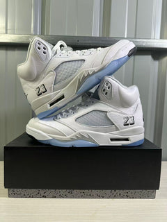 Air Jordan 5 White Silver Sneakers HQ7978-103