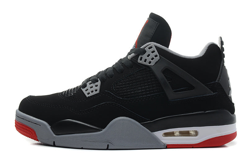 Jordan 4 Retro Black/Red Basketball Shoes