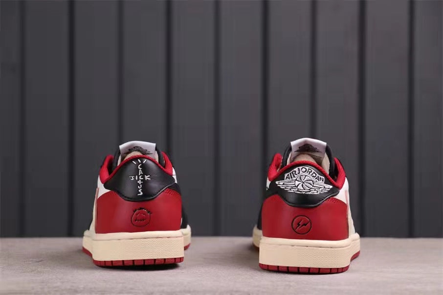 Jordan Air Jordan 1 Low White Black Red Sail Sneakers