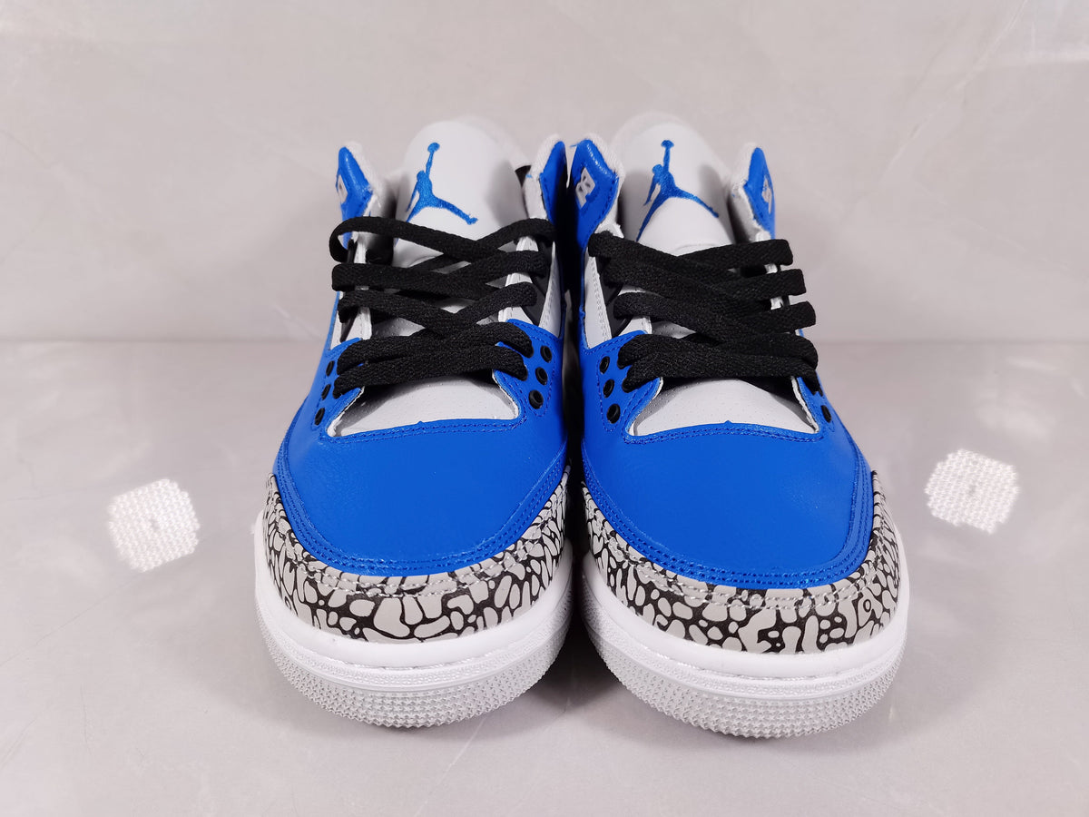 Jordan Air Jordan 3 Retro Blue Black and White Sneakers