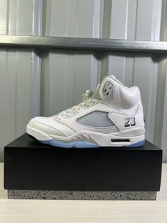 Air Jordan 5 White Silver Sneakers HQ7978-103