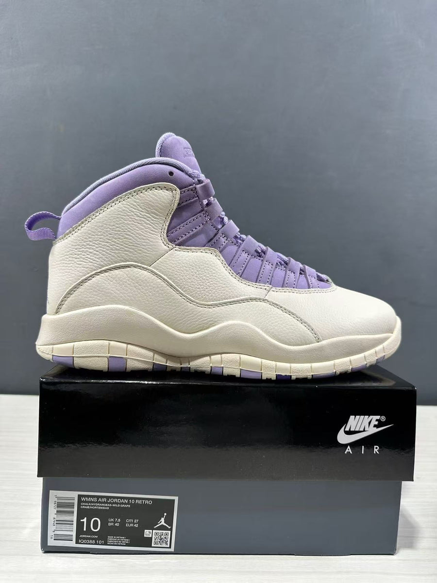 Jordan Air Jordan 10 Hydrangeas Sneakers White Purple IQ0388-101