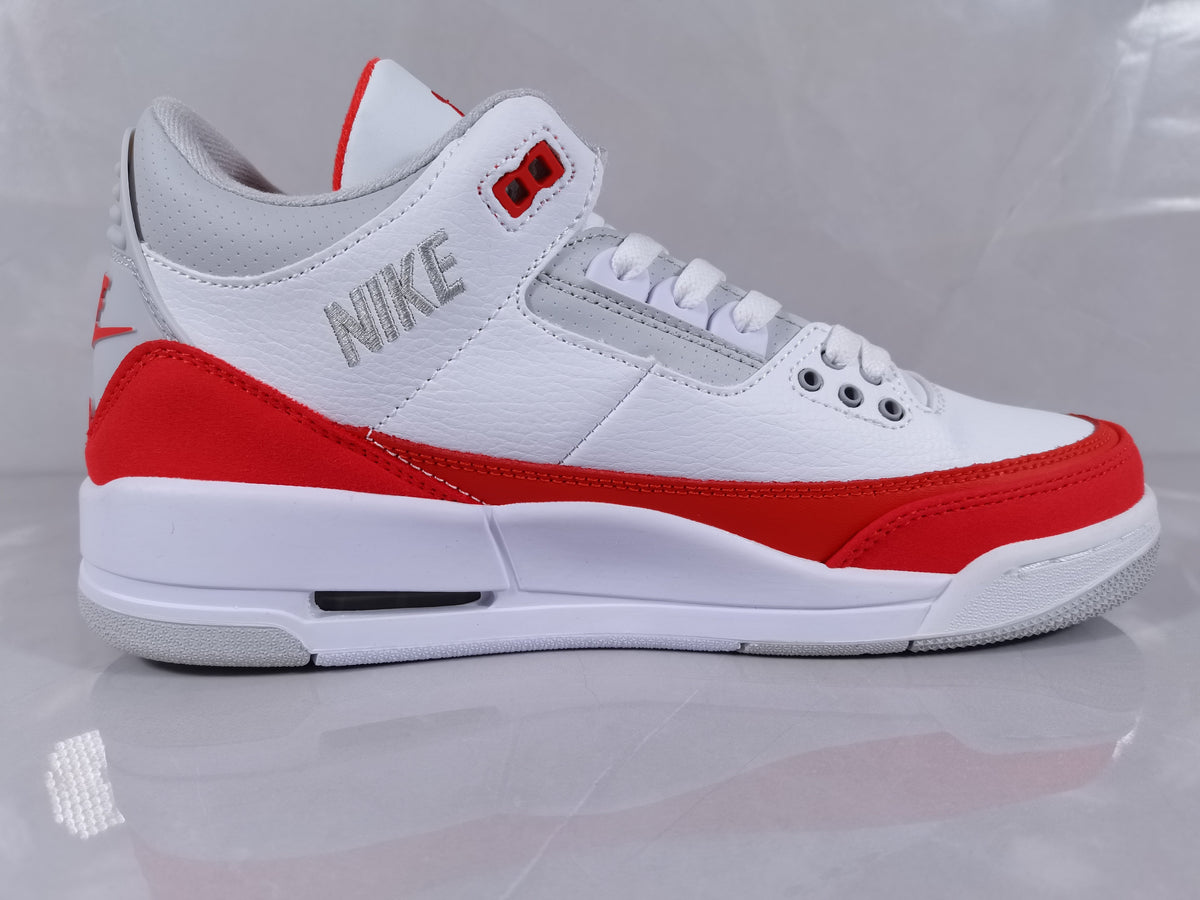 Air Jordan 3 Retro White Red Sneakers