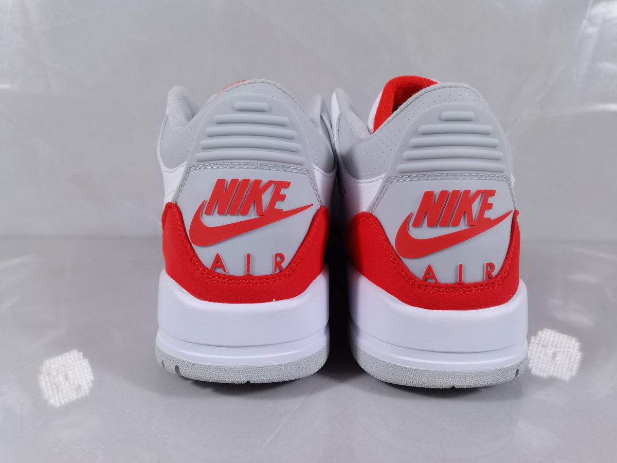 Air Jordan 3 Retro White Red Sneakers