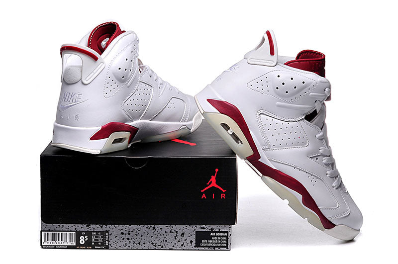 Air Jordan 6 Retro High Sneakers White and Red