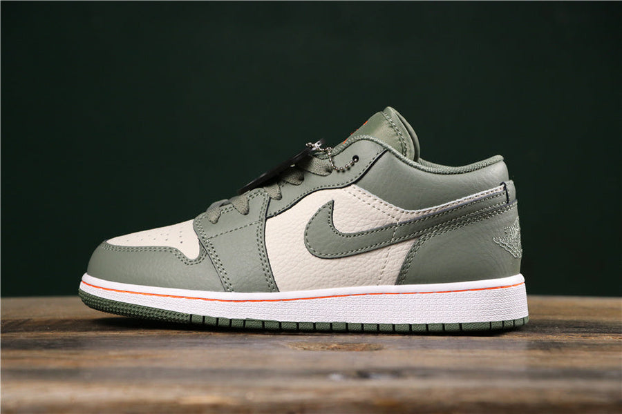 Nike Dunk Low Sneakers in Sage Green and White