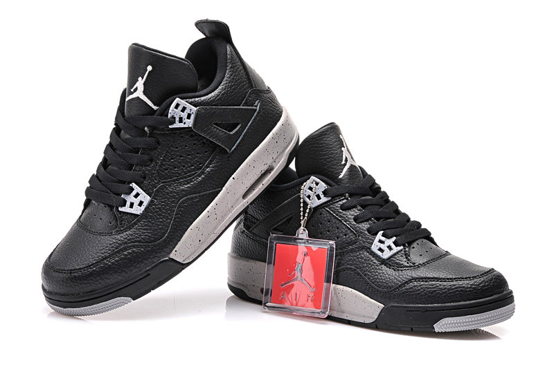 Air Jordan 4 Oreo Black and Grey Basketball Shoes 314254-003