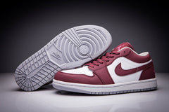 Jordan Air Jordan 1 Low Sneakers White and Burgundy