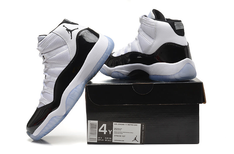 Jordan Air Jordan 11 Retro High White and Black Sneakers
