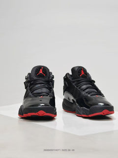 Jordan 6 Rings Black Red High-Top Sneakers