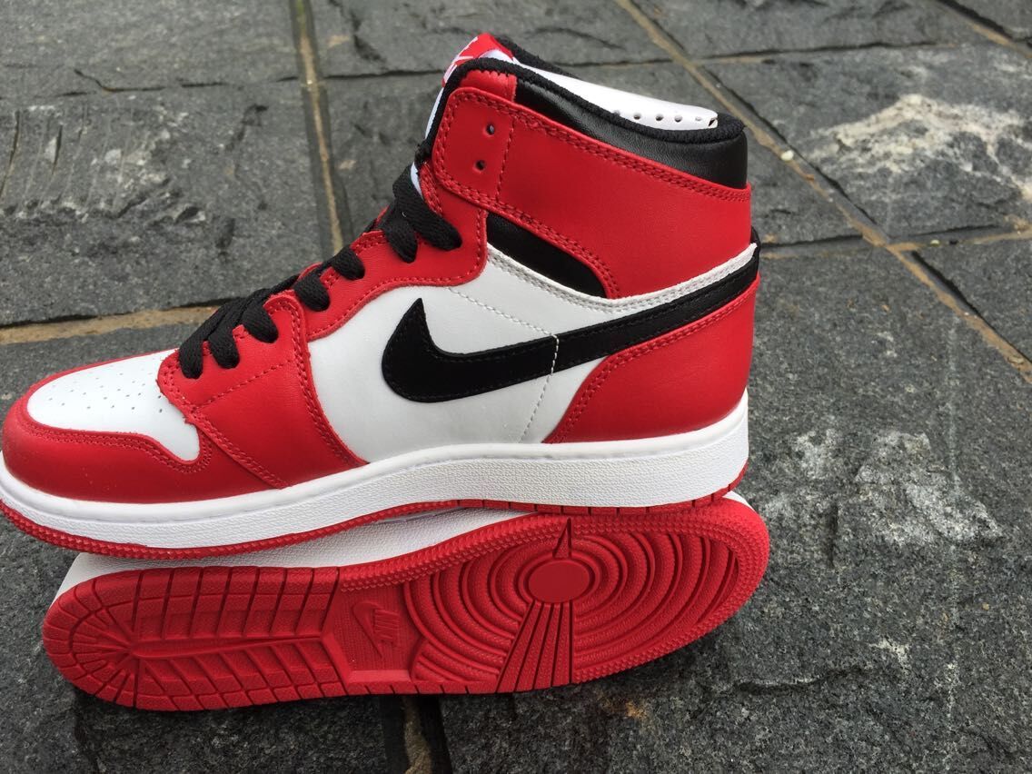 Air Jordan 1 Women's High-Top Sneakers White Black Red