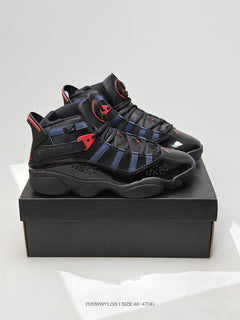 Jordan Six Rings Sneakers Black Navy Red