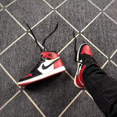Air Jordan 1 High Black Red Toe Sneakers