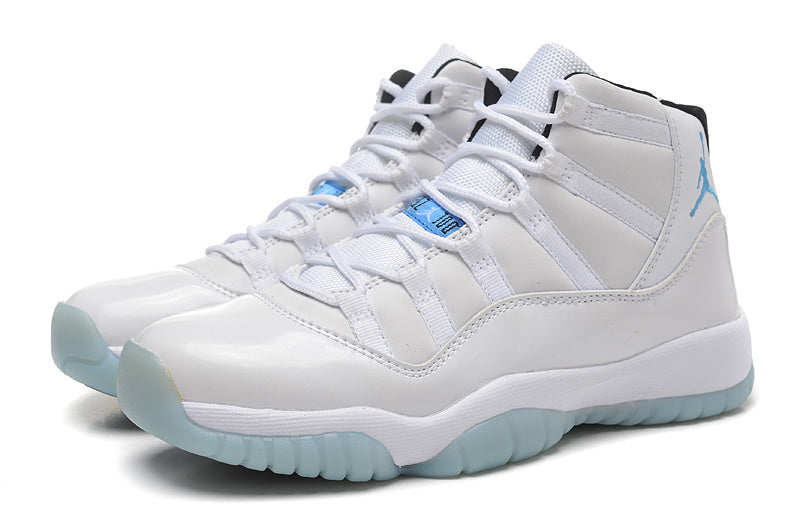 Jordan Air Jordan 11 Retro High-Top Sneakers in White and Blue