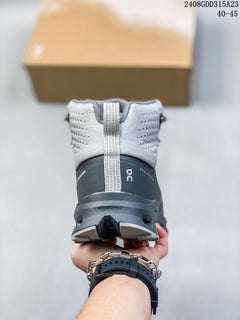 On Cloudnova Flux High-Top Sneakers in Gray