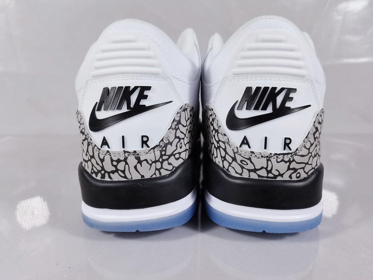 Jordan Air Jordan 3 Retro White Red Elephant Print Sneakers