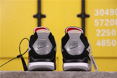 Air Jordan 4 Black Grey Red Sneakers AQ9129-412