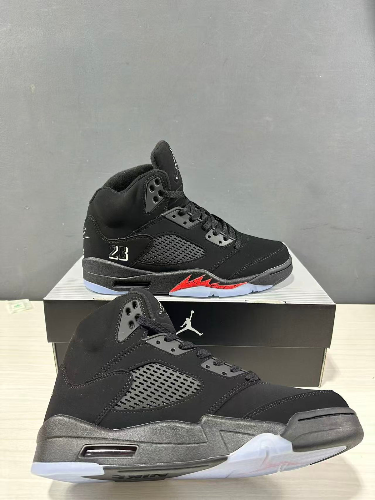 Jordan Air Jordan 5 Retro Black Red High-Top Sneakers
