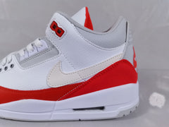 Air Jordan 3 Retro White Red Sneakers