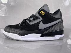 Air Jordan 3 Retro Black and Grey Sneakers