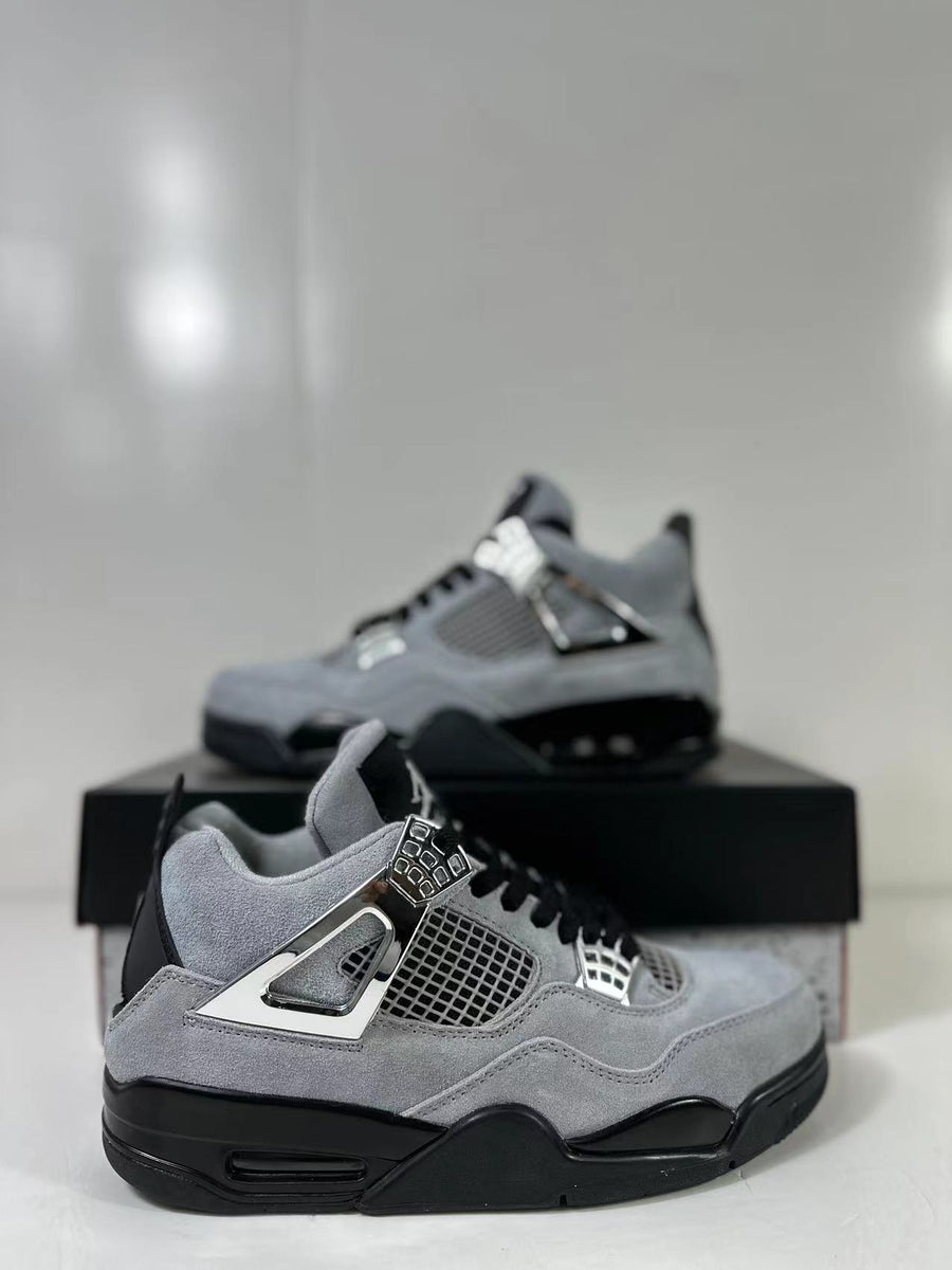 Jordan Air Jordan 4 Retro Gray Black Sneakers AQ9129-005