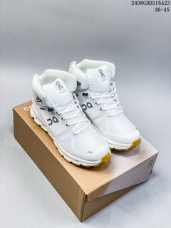 On Cloudnova Flux Sneakers White and Mustard