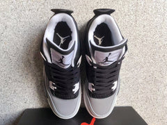 Air Jordan 4 Black Oreo Grey and Black Sneakers