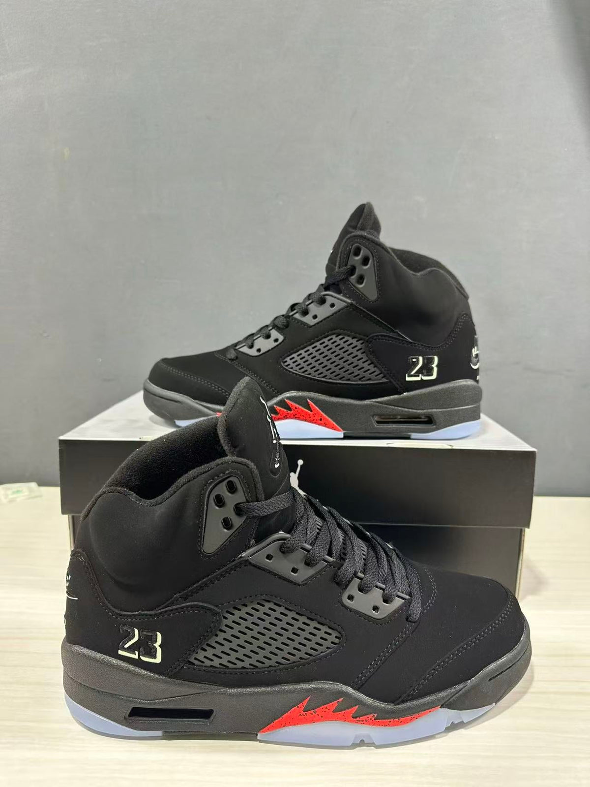 Jordan Air Jordan 5 Retro Black Red High-Top Sneakers