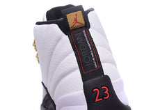 Jordan Air Jordan 12 Retro White and Black High-Top Sneakers