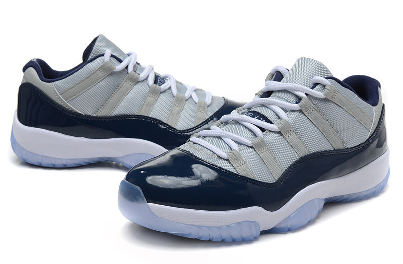 Jordan Air Jordan 11 Retro Low Sneakers, White and Navy