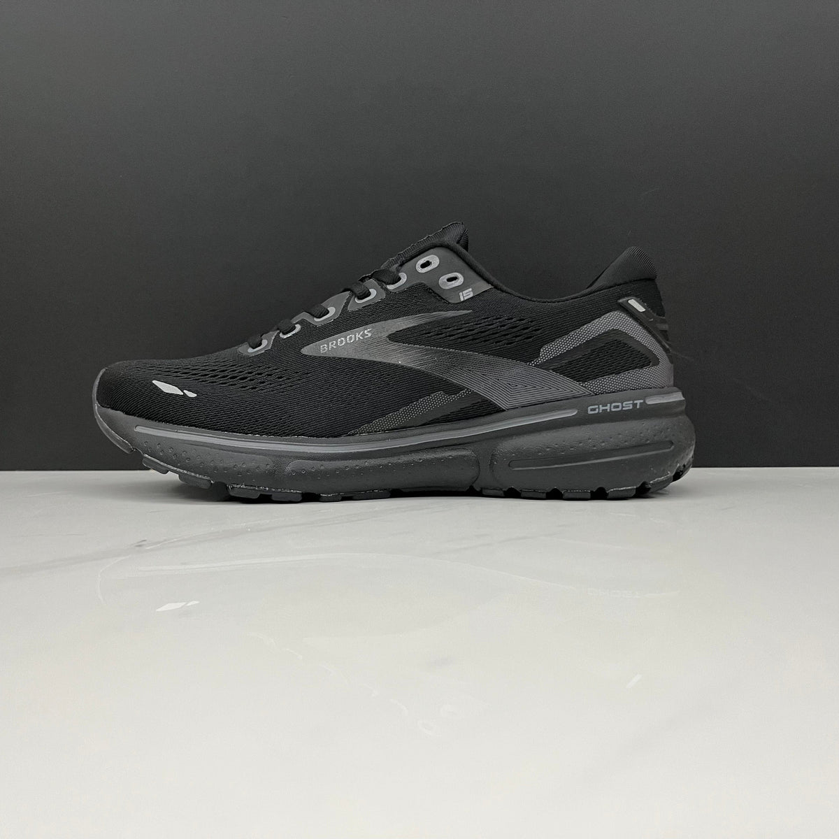 Brooks Ghost 15 Running Shoes, Black and Gray
