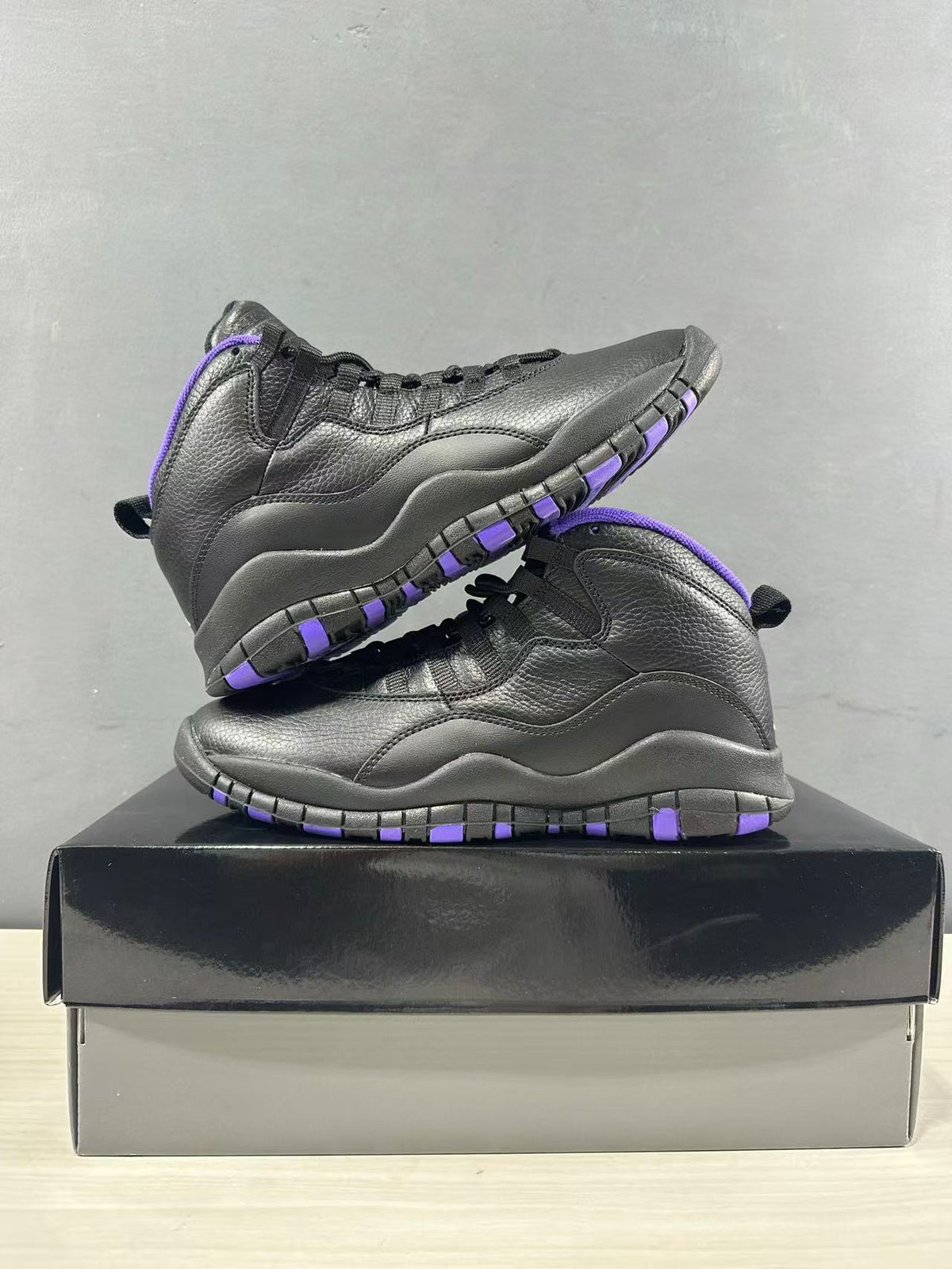 Jordan Air Jordan 10 High-Top Sneakers Black Purple 130209-051