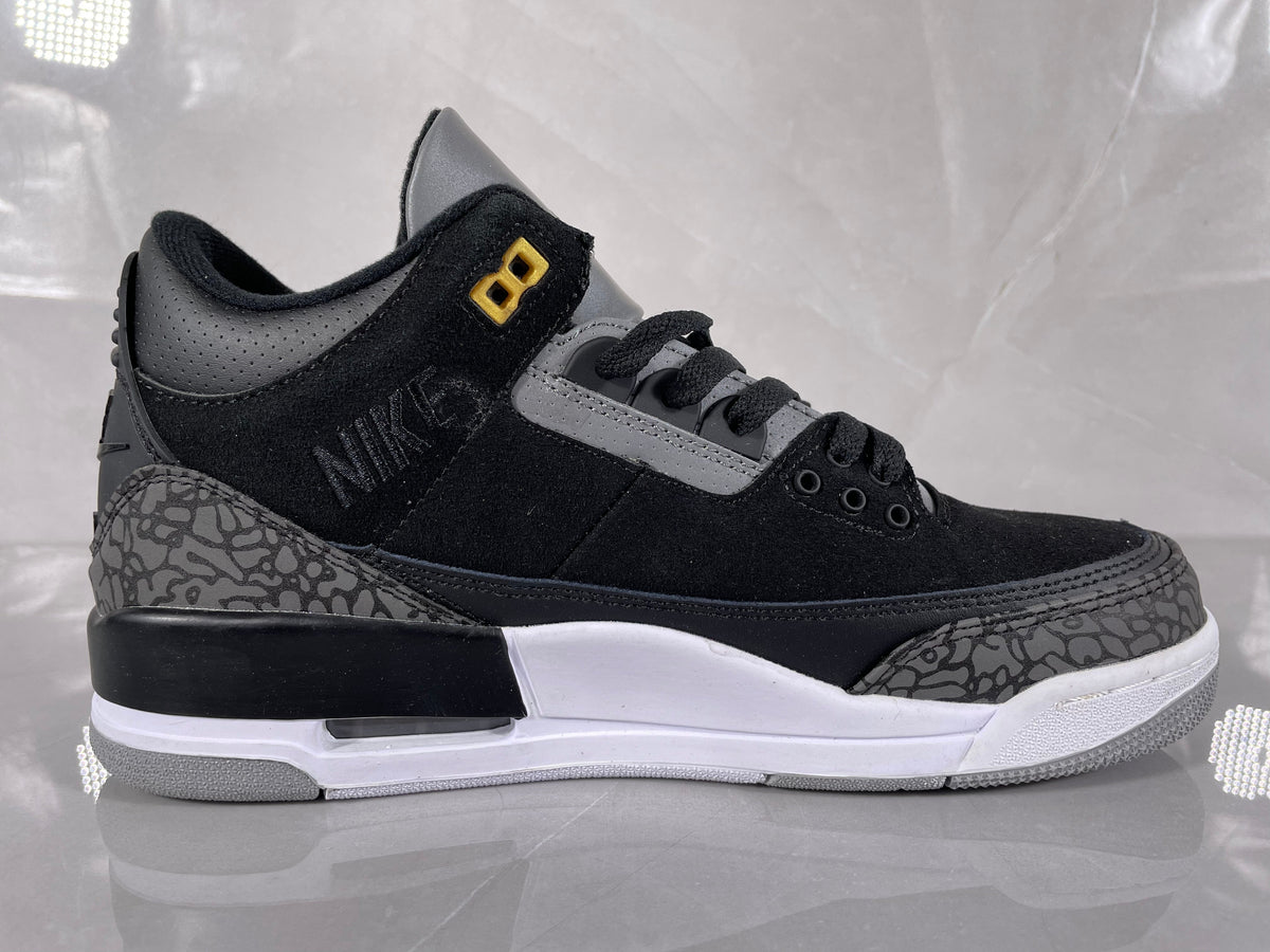 Air Jordan 3 Retro Black and Grey Sneakers