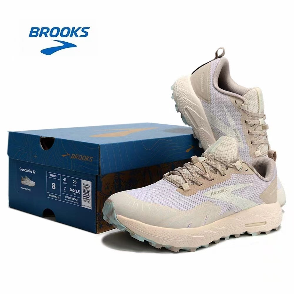 Brooks Cascadia 17 Trail Running Shoes in Beige