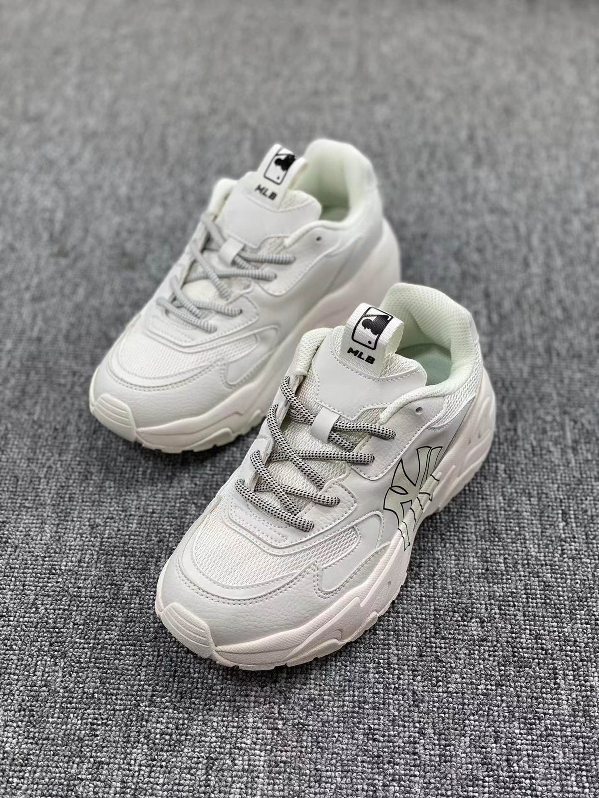 MLB White Chunky Low-Top Sneakers
