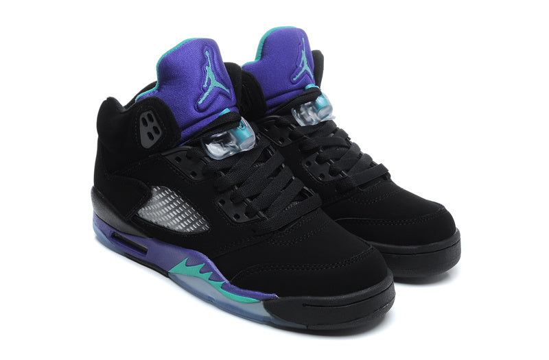 Jordan Air Jordan 5 Black Purple High-Top Sneakers 440892-007
