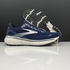 Brooks Ghost 15 Running Shoes in Navy and White