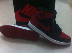 Jordan 1 High Black Red Men's Basketball Shoes 555088-123