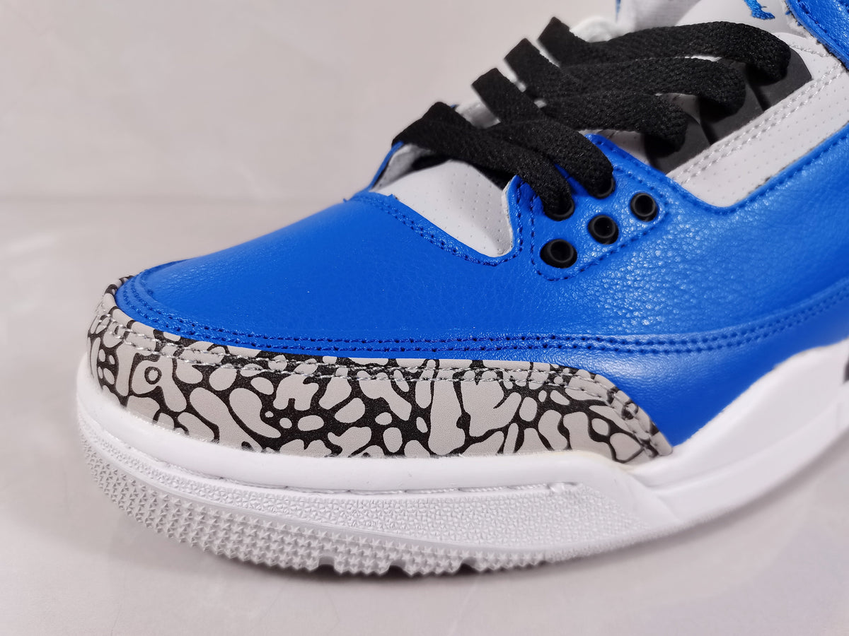 Jordan Air Jordan 3 Retro Blue Black and White Sneakers