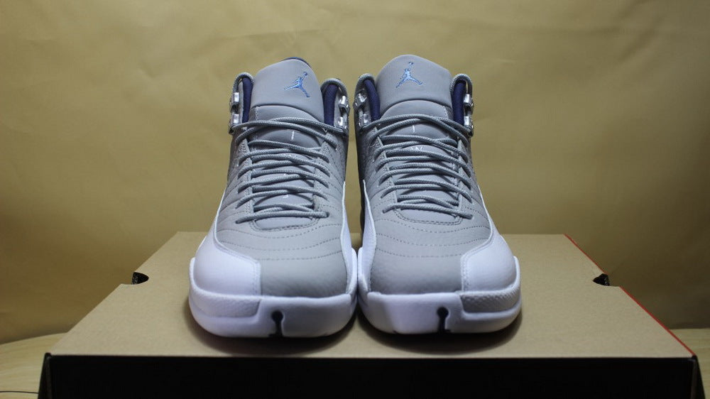 Air Jordan 12 GreyBlue High-Top Sneakers