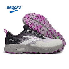 Brooks Cascadia 17 Trail Running Shoes in Gray and Purple