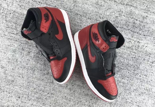 Air Jordan 1 High Black and Red Sneakers