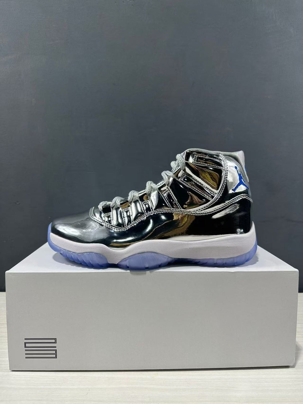 Jordan Air Jordan 11 Retro Liquid Silver High-Top Sneakers