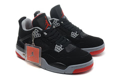 Jordan 4 Retro Black/Red Basketball Shoes