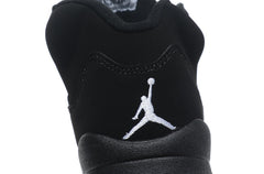 Jordan Air Jordan 5 Retro Black and Silver High-Top Sneakers