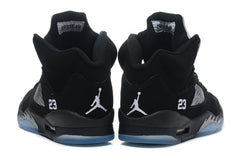 Jordan Air Jordan 5 Retro Black and Silver High-Top Sneakers